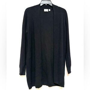 Cyrus Classic Black Women's Waffle Cardigan Open Sweater Cover Up L